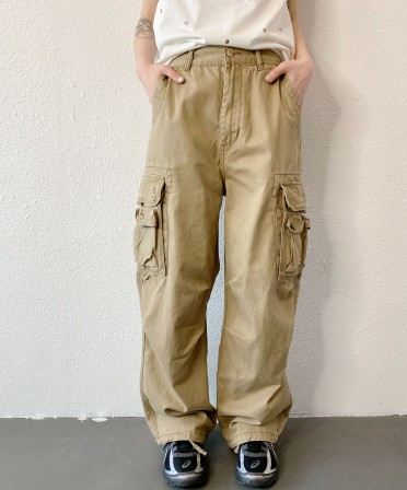 Khaki Cargo Pants #250405